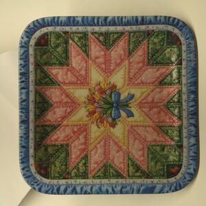 1994The Star Cherished Traditions Mary Ann Lasher Collector Plate Bradford Quilt